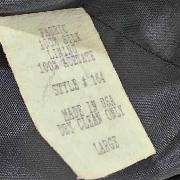 Vintage Giancarlo Ferrari Zip‎ Up Silk Jacket. Size Large Retro Fashion - Picture 4 of 6